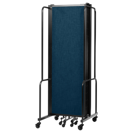 National Public Seating NPS Room Divider, 6' Height, 5 Sections, Blue RDB6-5PT04